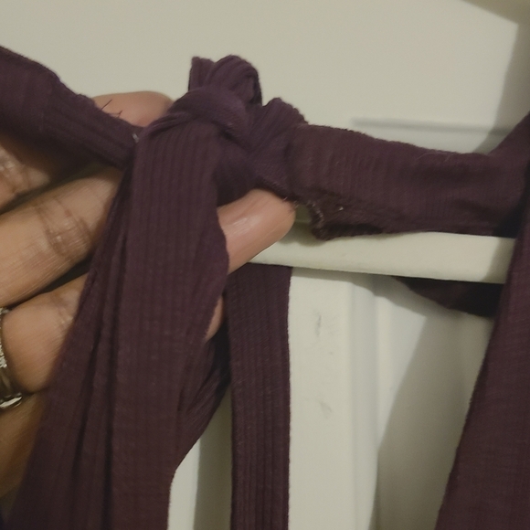 Anthropologie | Women's Purple V-Neck Ruffle Maxi Length Dress (US Size XL) - Picture 11 of 15